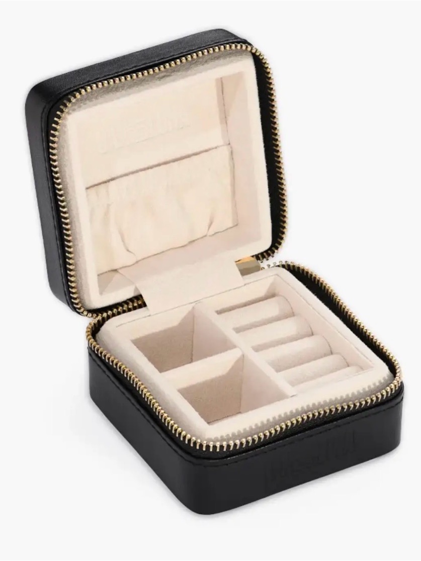 Oak & Luna Pu Leather Black Travel Jewelry Case